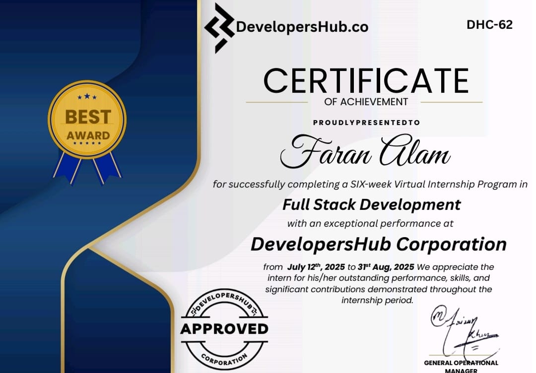 Full Stack Development Certificate